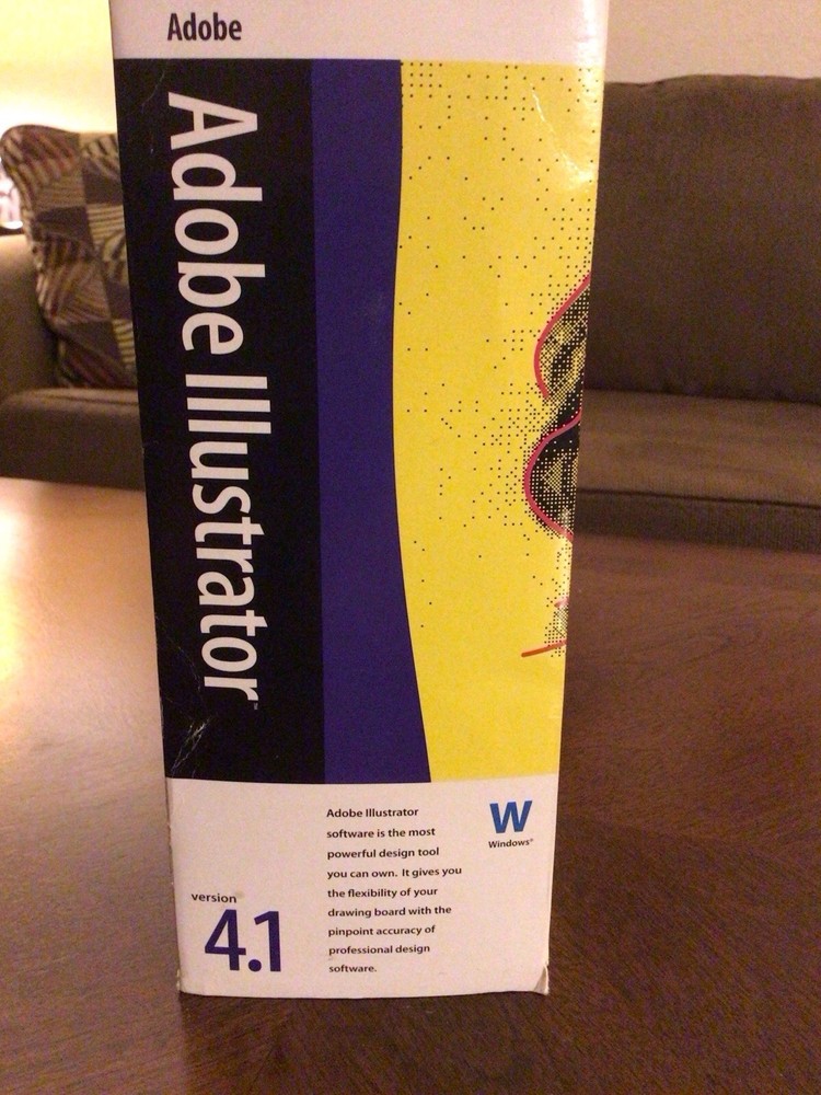 Adobe Illustrator 4.1 COMPLETE VERSION 3.5” floppy discs w/Extras