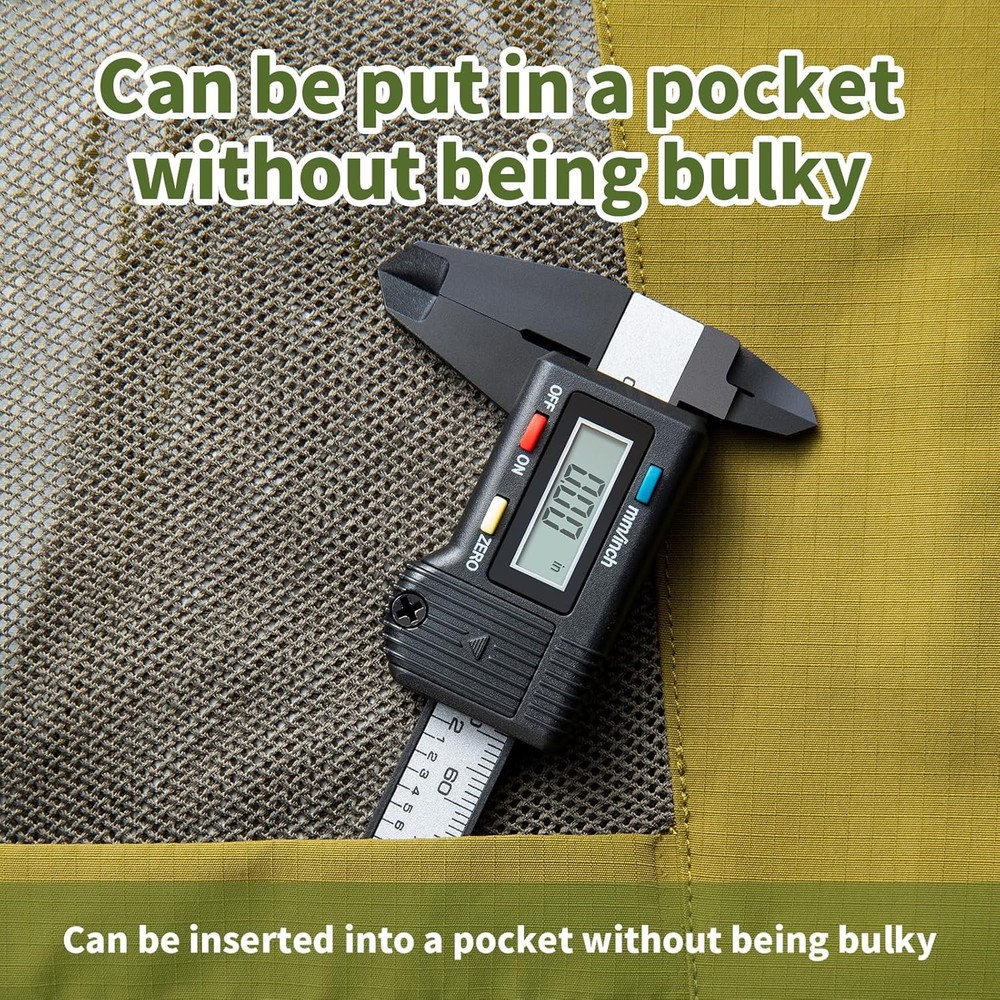 Small Digital Caliper 0-4" Mini Measuring Tool, Micrometer with...