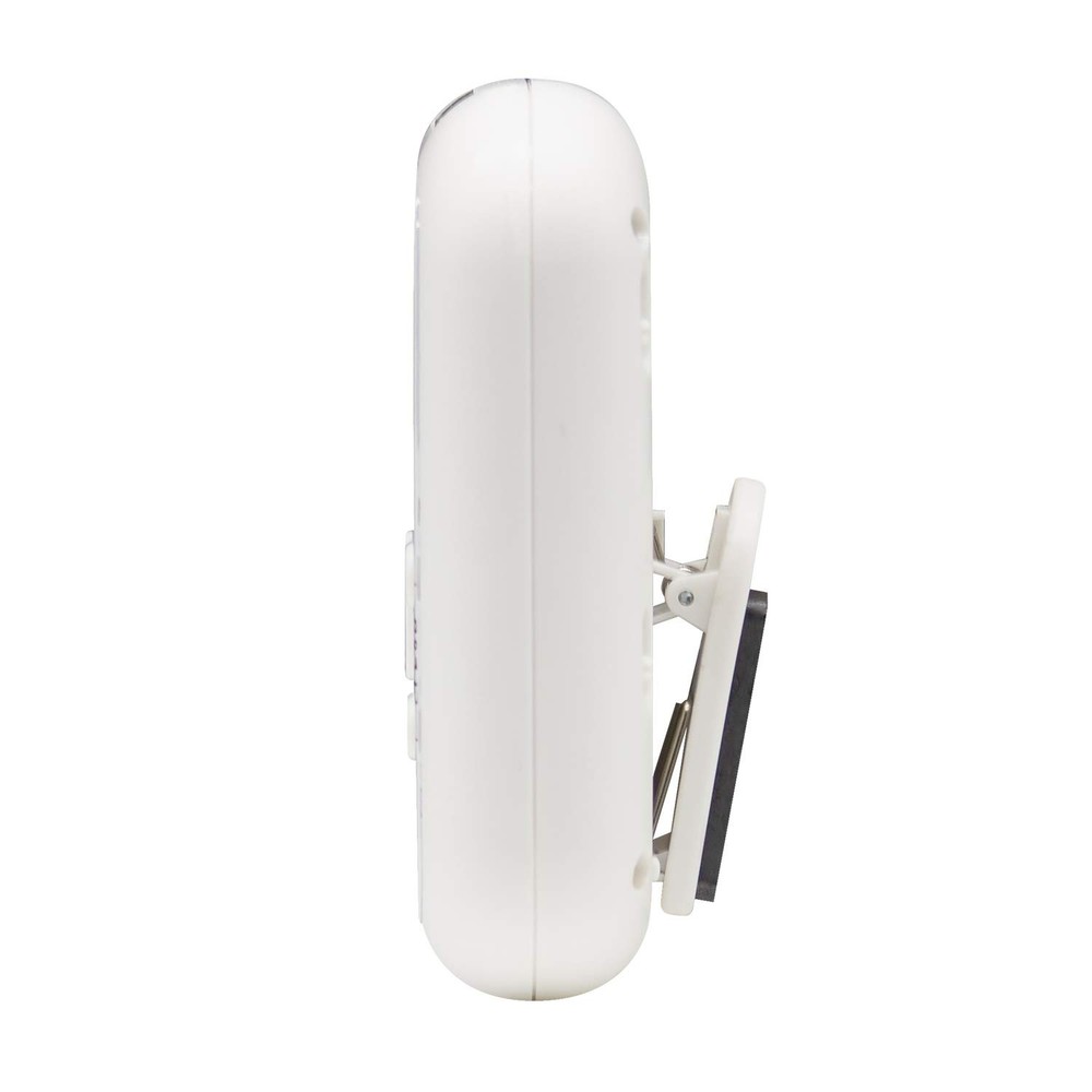 "Multi-Alert Digital Timer with Sound, Light, Vibration - Standard White"