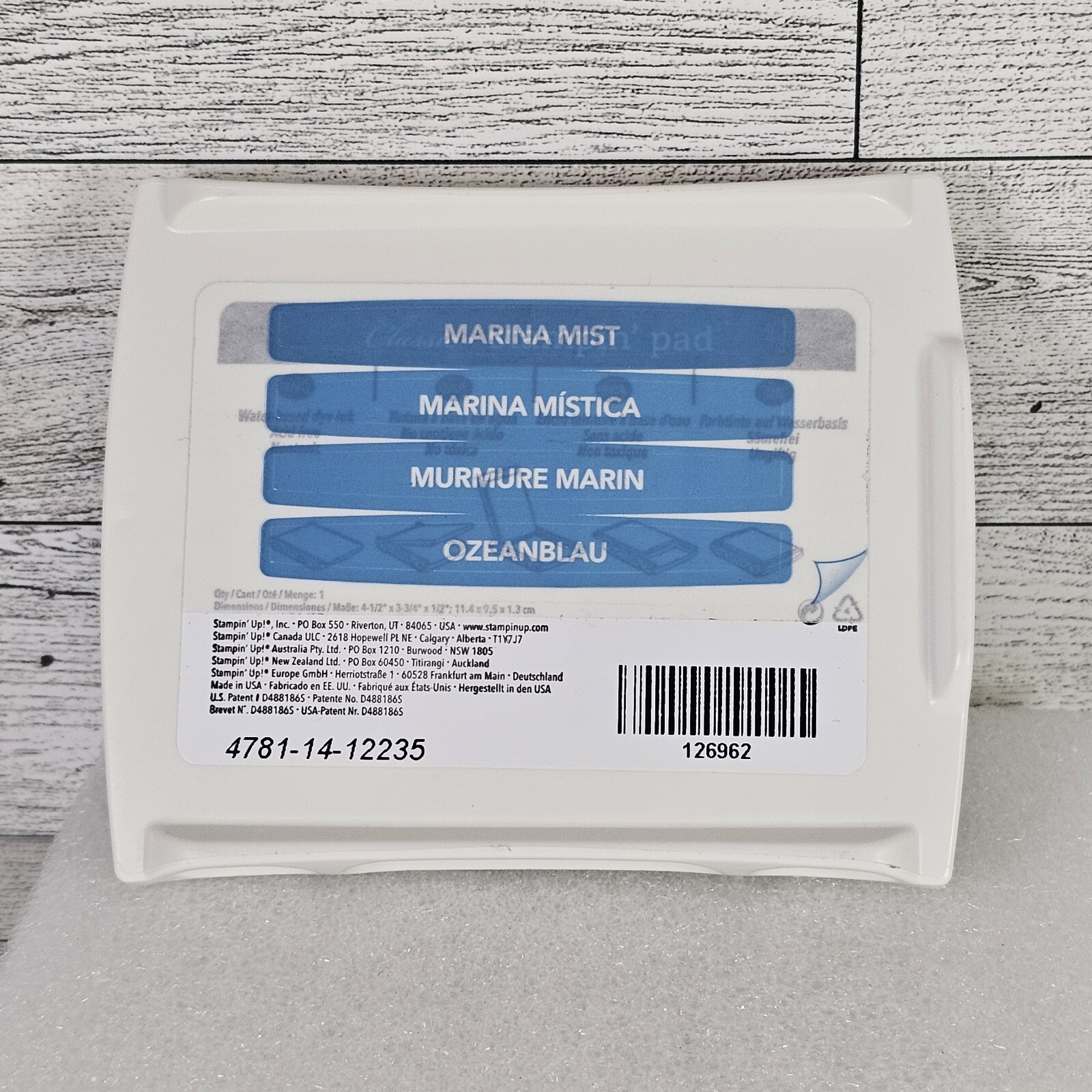 STAMPIN UP MARINA MIST FIRM FOAM INK PAD CLASSIC