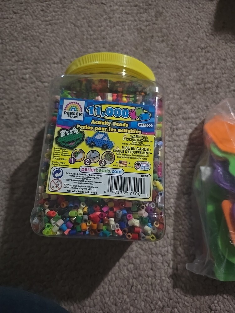 Perler Multicolor Beads Approx. 11,000 pack Assorted No Ironing Paper