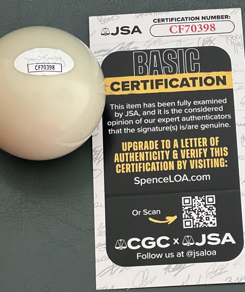 Willie Mosconi Signed Q Ball With Multiple Inscriptions JSA!!