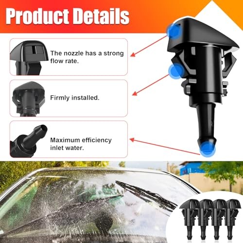 52Pcs Car Windshield Washer Nozzles Set- Vehicle Windscreen Replacement Kit