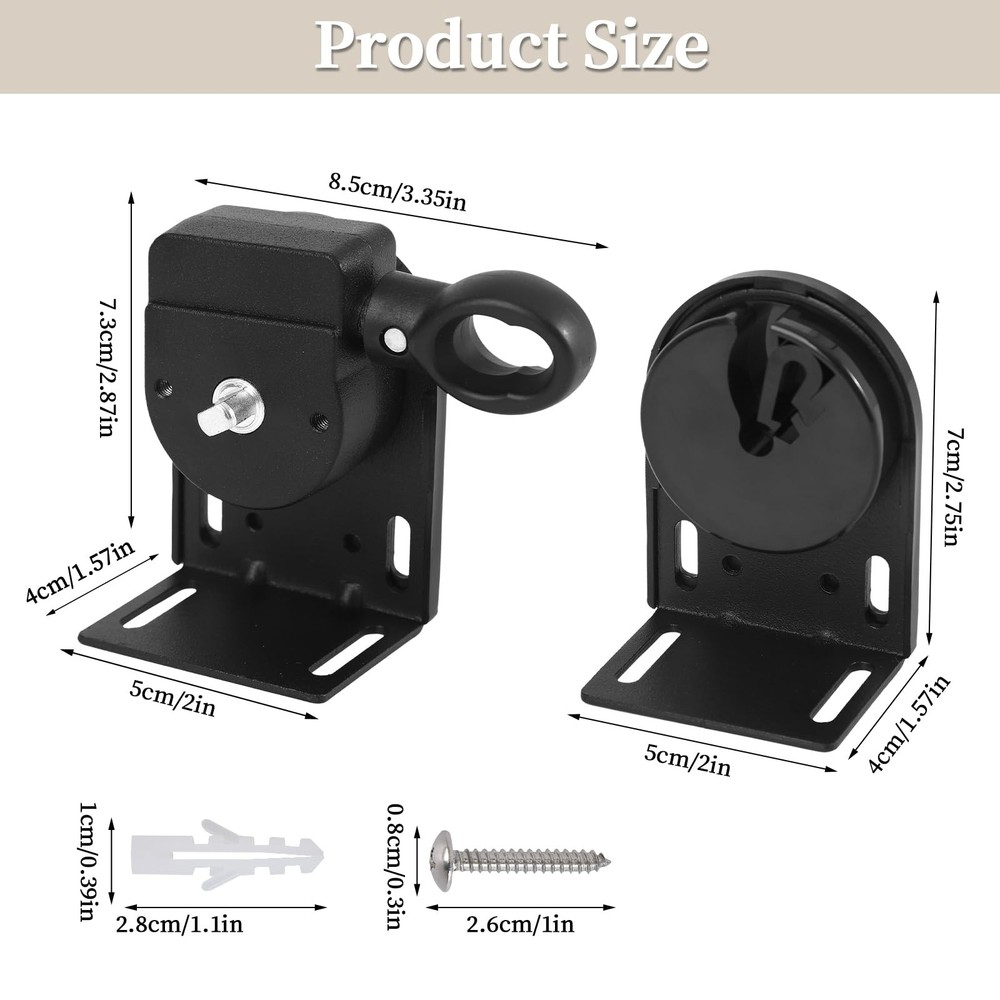 [Enmpnornb] Roller Shade Hardware coolaroo Replacement 1 set bracket, Black