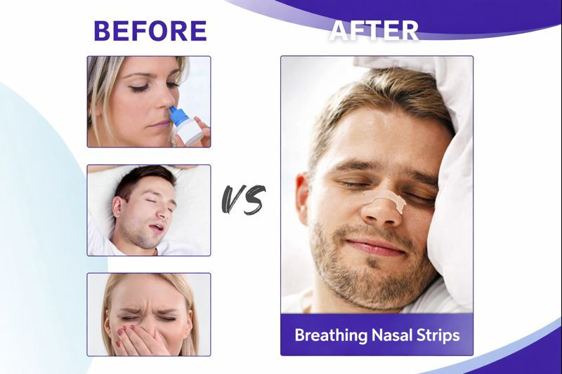 2 Pack NASAL STRIPS Breathe Nose Better Reduce Snoring Right Sleep