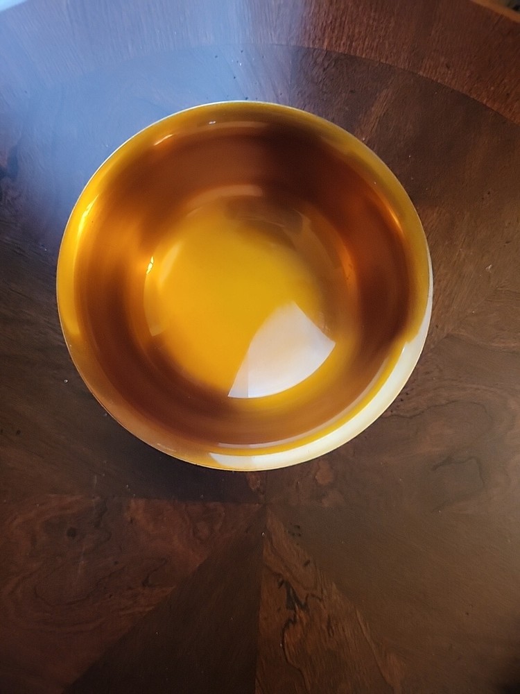 Vintage Wallace Silverplate with Gold Enamel 6" Footed Bowl, #9106