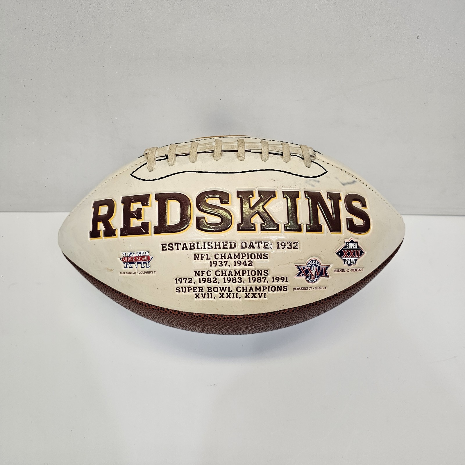 Washington Redskins NFL Super Bowl Limited Edition, Signed Football.