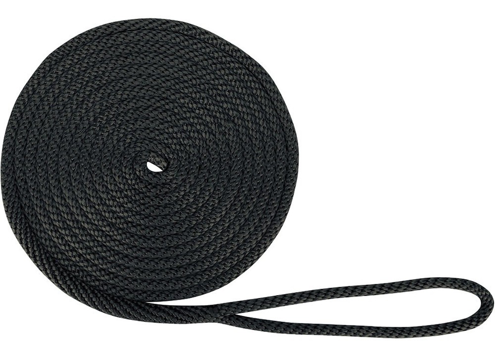 Extreme Max 3006.2015 BoatTector Solid Braid MFP Dock Line - 1/2" x 20', Black