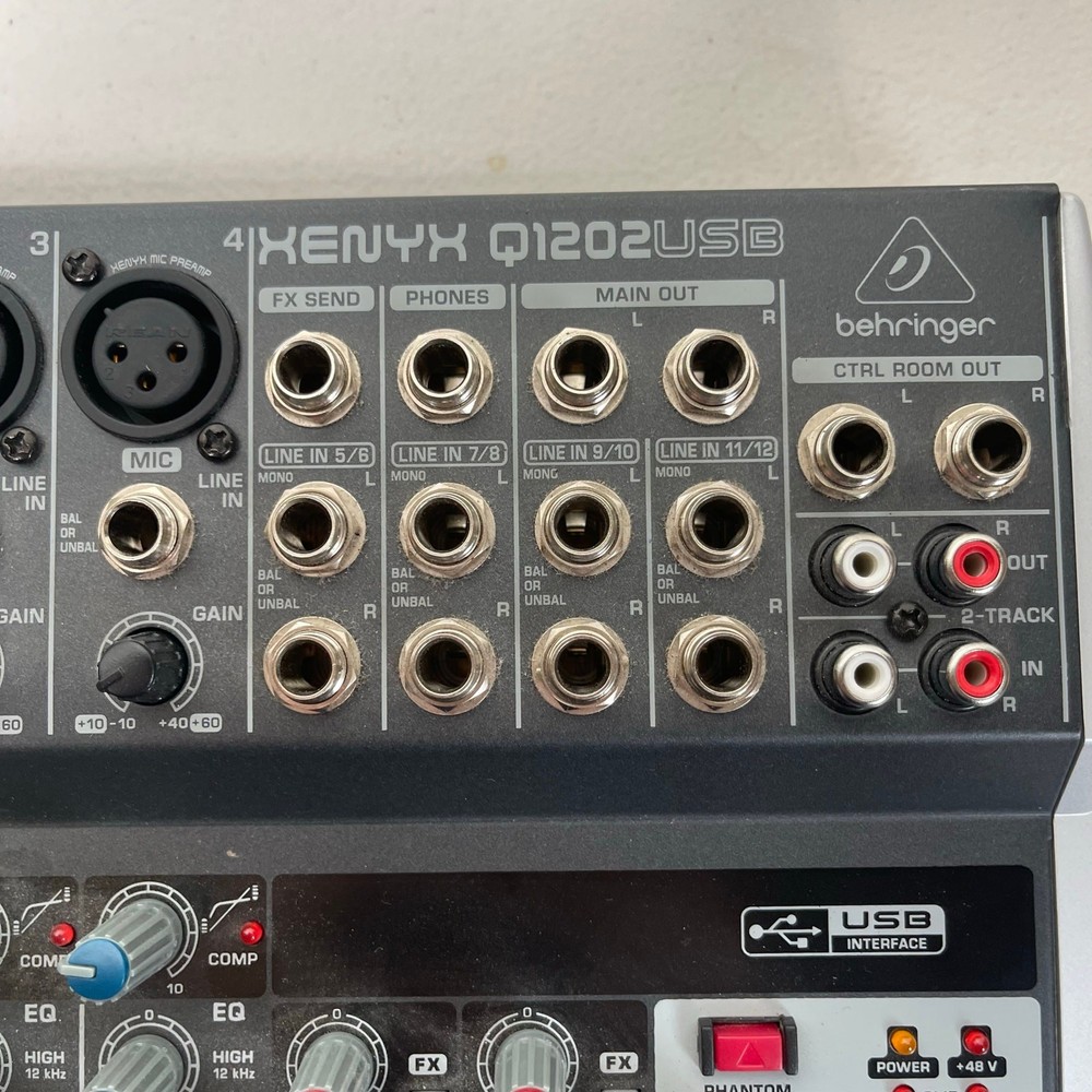 Behringer Xenyx Q1202USB Compact Audio DJ Mixer UNTESTED