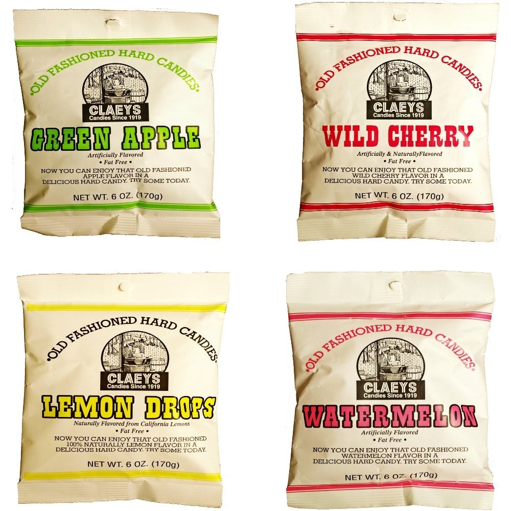 Classic Hard Candy 4 Pack - Watermelon, Lemon, Cherry & Apple - 24oz Delight