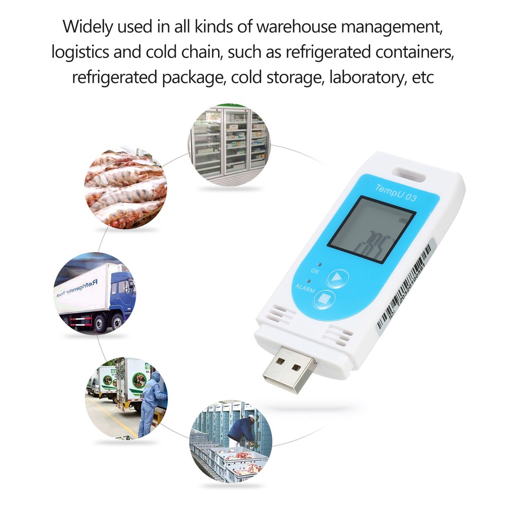 USB Temperature Humidity Data Logger Reusable RH TEMP Datalogger T4D1