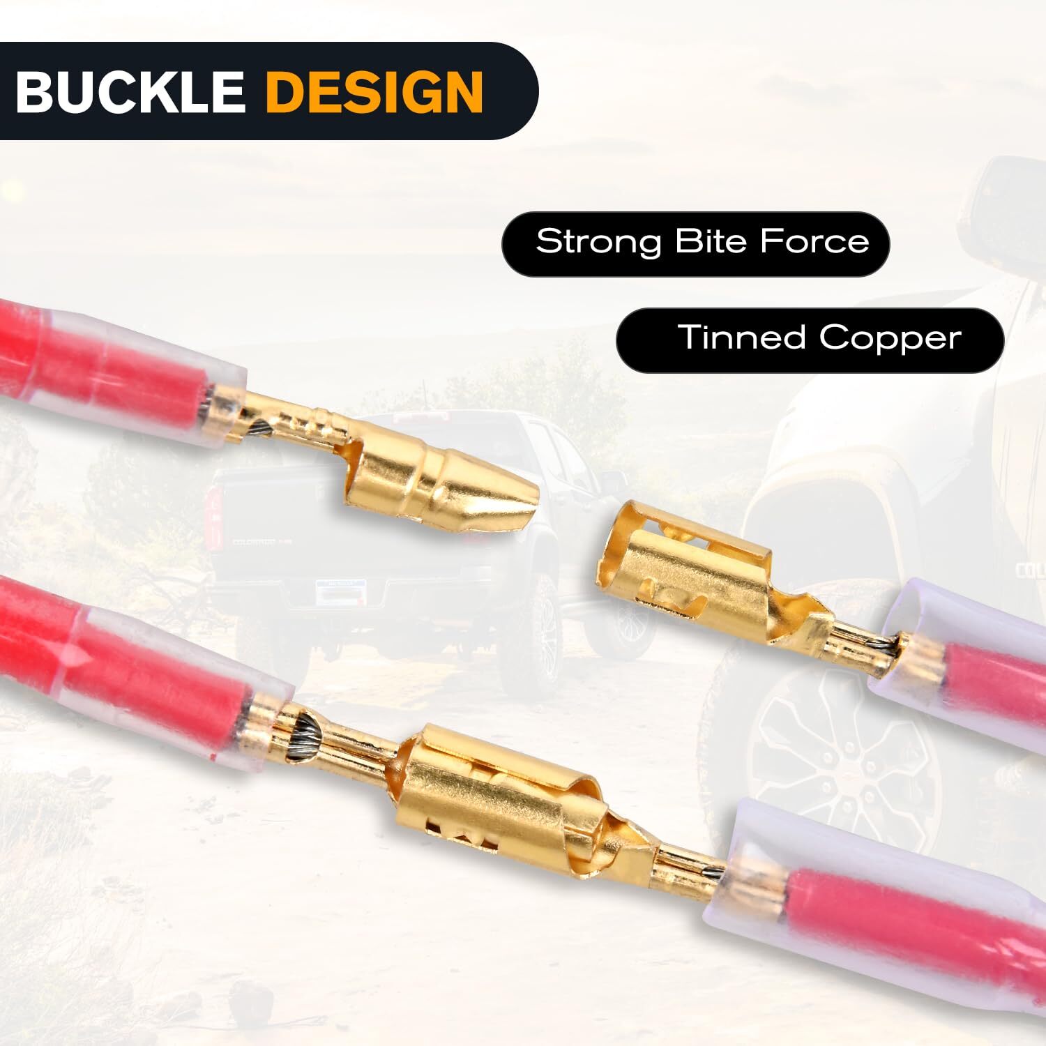 Nilight 400PCS Bullet Connectors Male and Female Brass Wire Terminals Connector