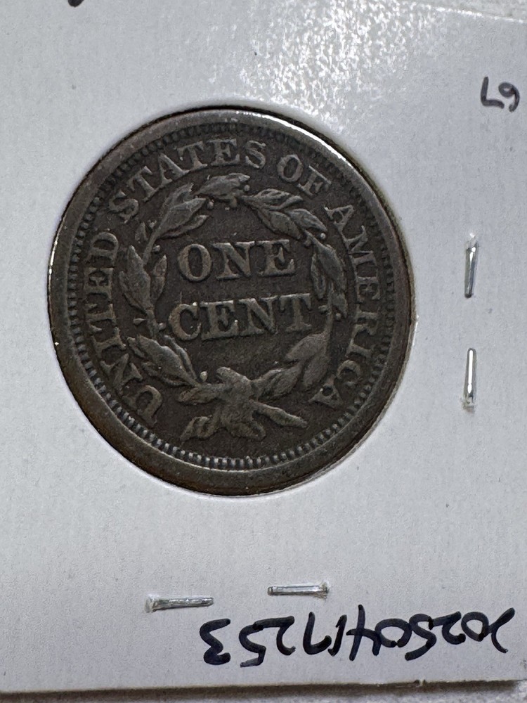 1853 US Braided Hair Large Cent
