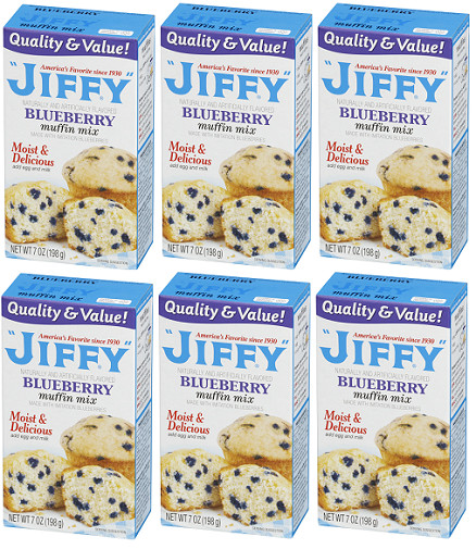 Jiffy Blueberry Muffin Mix 6 Pack