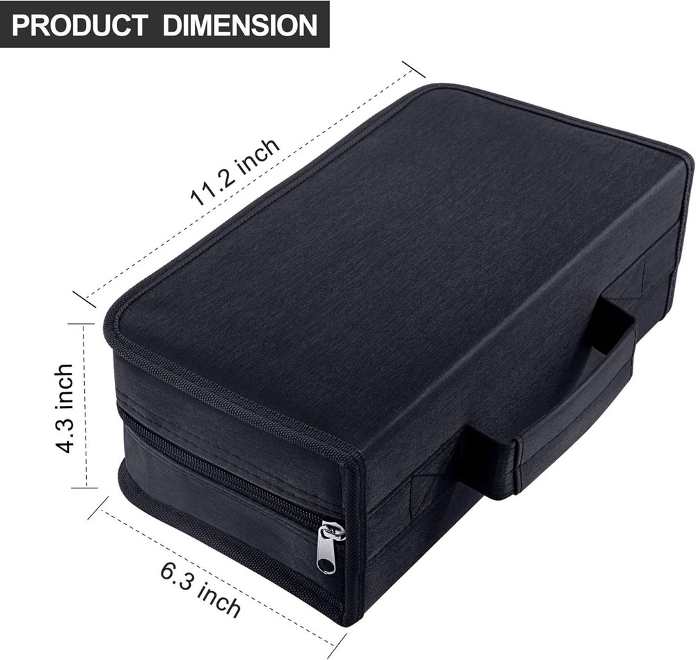 CD Case DVD Storage Holder, CD/DVD Wallet 128 Black binder