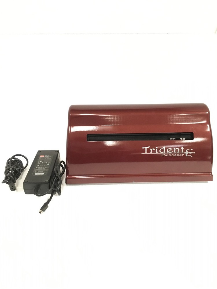 Enabling Technologies Trident Embosser w/ AC Adapter GS220A24 WORKING FREE SHIP