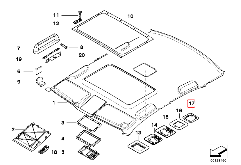 BMW E46 Alarm Sensor Bracket Kit | Top & Bottom Set | E39 E38 Z3 Mini R50 R53