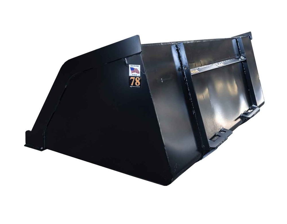 TOMAHAWK 78" SNOW MULCH BUCKET SKID STEER QUICK ATTACH - FREE SHIPPING - 3003