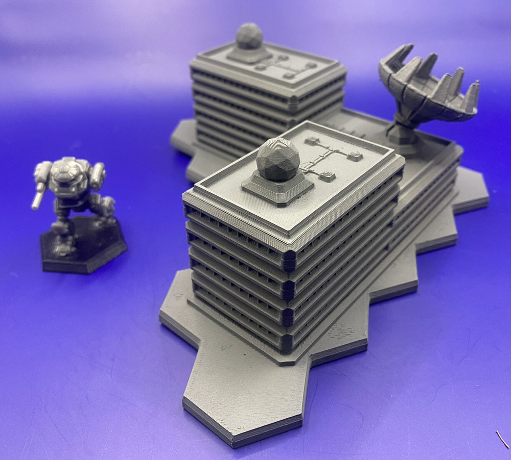 Comstar Communications Array Hex Base, Tabletop War Game Terrain Battletech 6mm