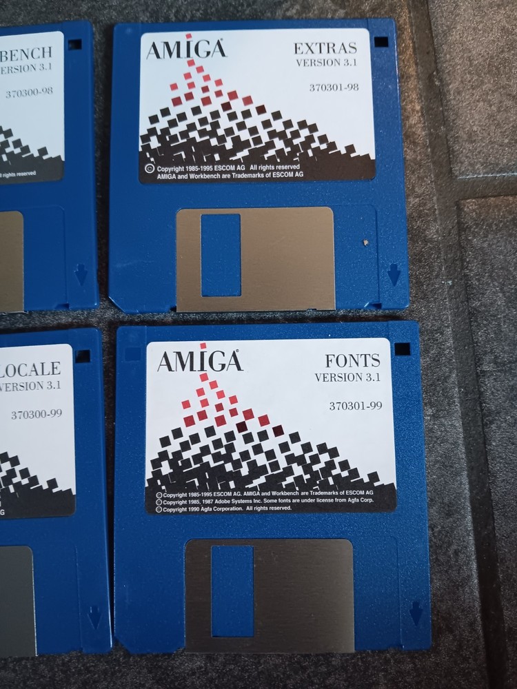 6 Disks Amiga Workbench Version 3.1 UNTESTED Sold As Is