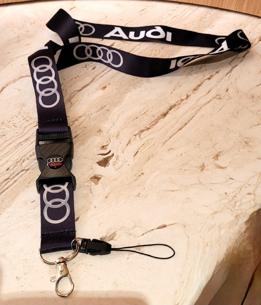 Bespoke Audi Black Lanyard