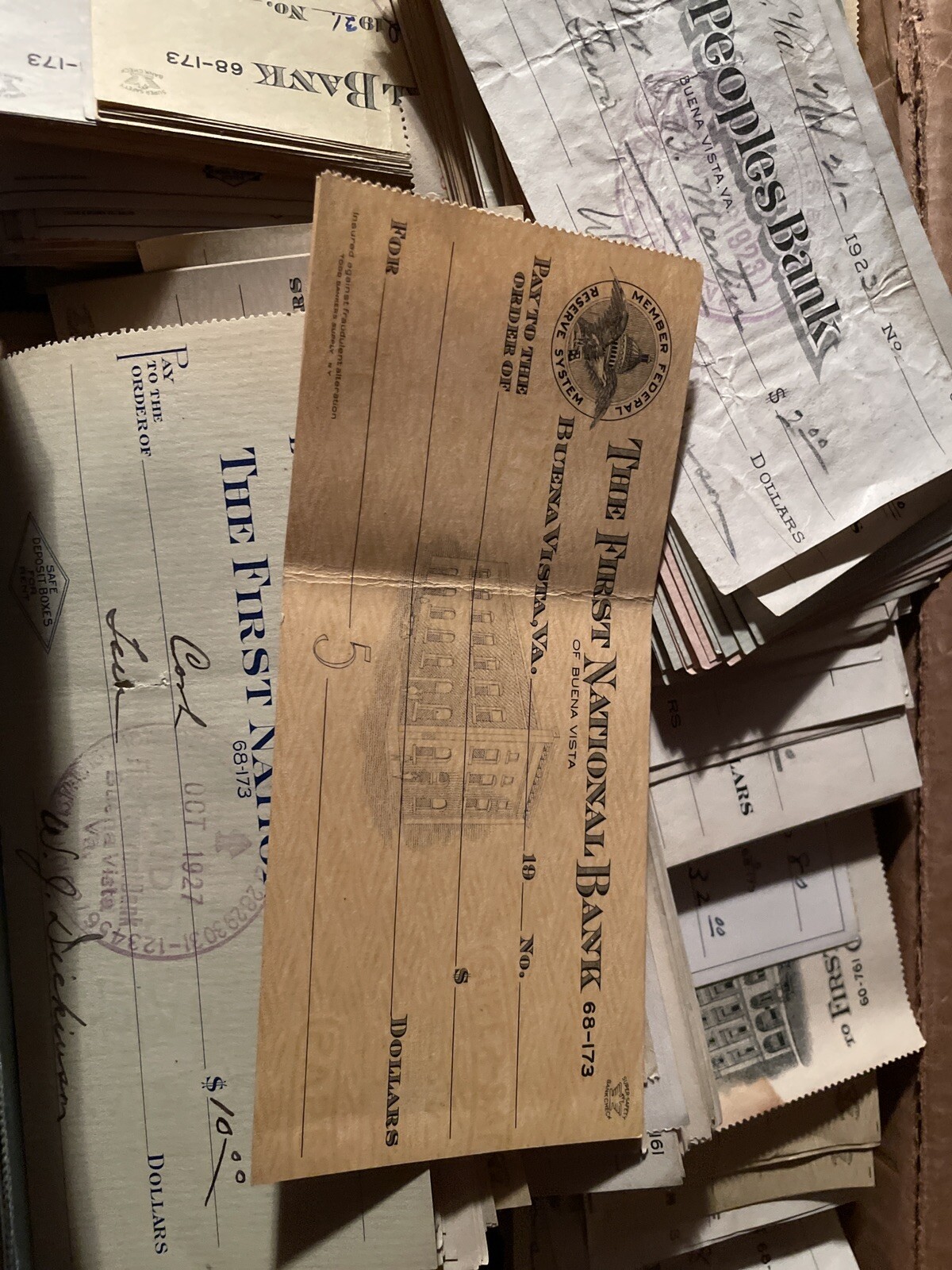 Lot Of 50 X old vintage checks RANDOM PULL 1800’s-1970’s