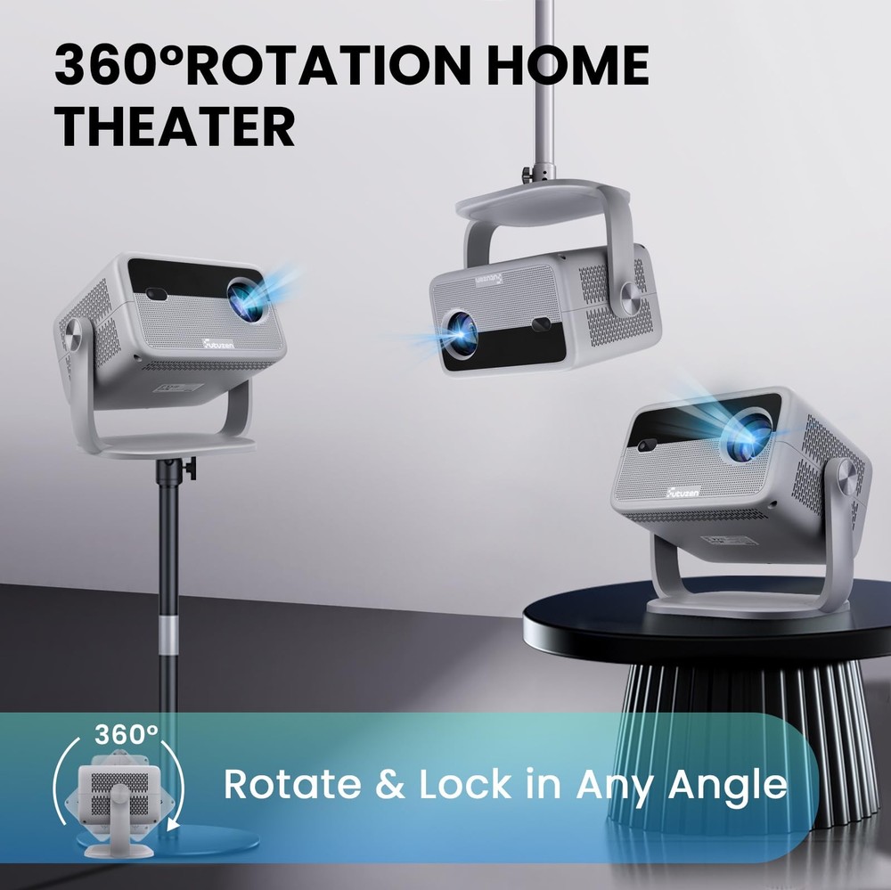 Auto Image Setup & 600 ANSI Native 1080P Projector with WiFi and Bluetooth, 4...