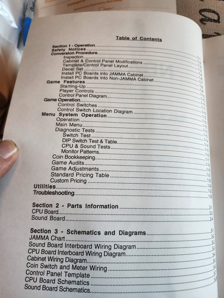 NBA JAM Manual & Tournament Paperwork Arcade Midway