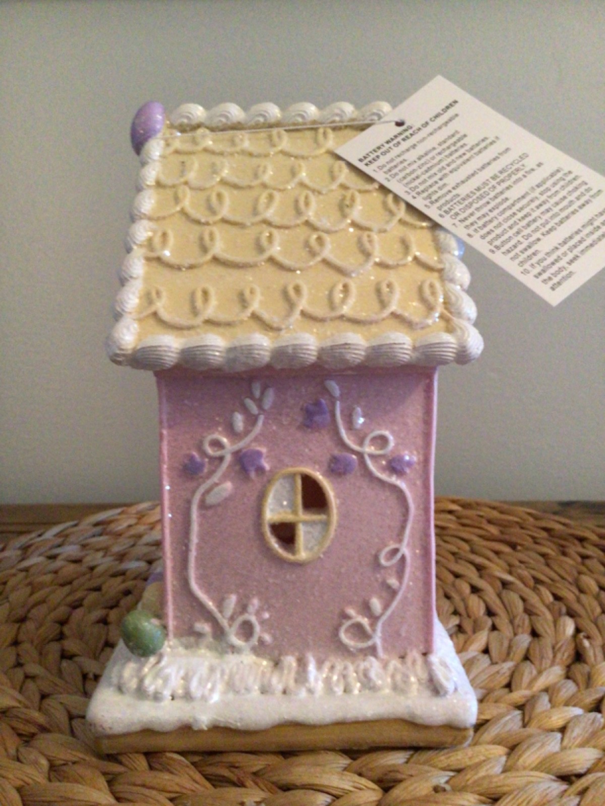 Easter LED Gingerbread House with Eggs