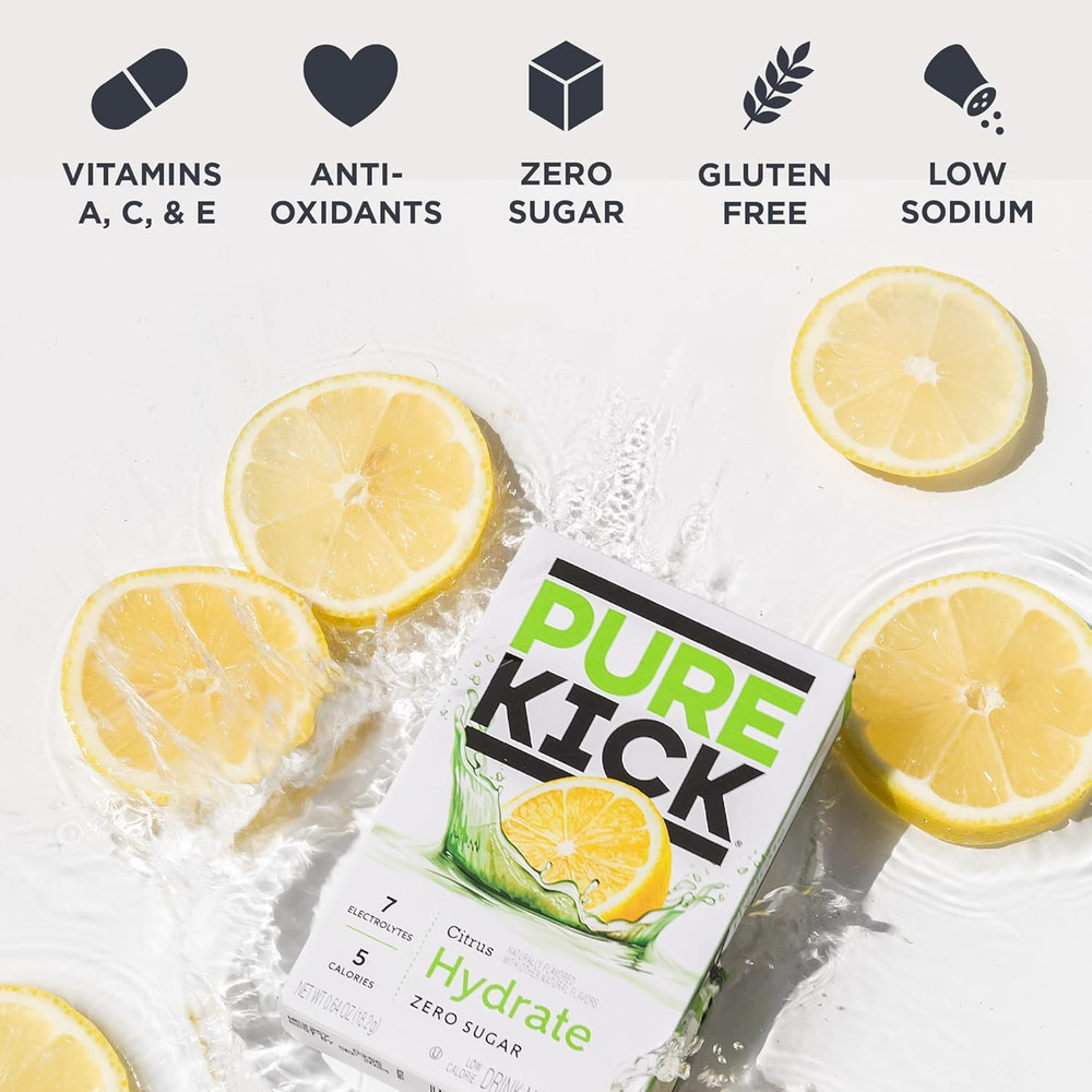 Hydration Singles to Go Drink Mix, Citrus, Includes 12 Boxes with 6 Packets in E