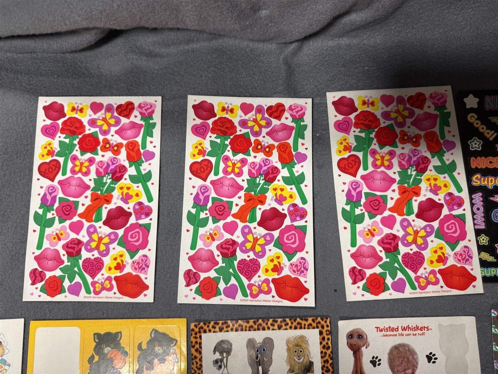 #1 VINTAGE LOT OF STICKERS 80'S 90'S STICKER SHEET LOT OF 15