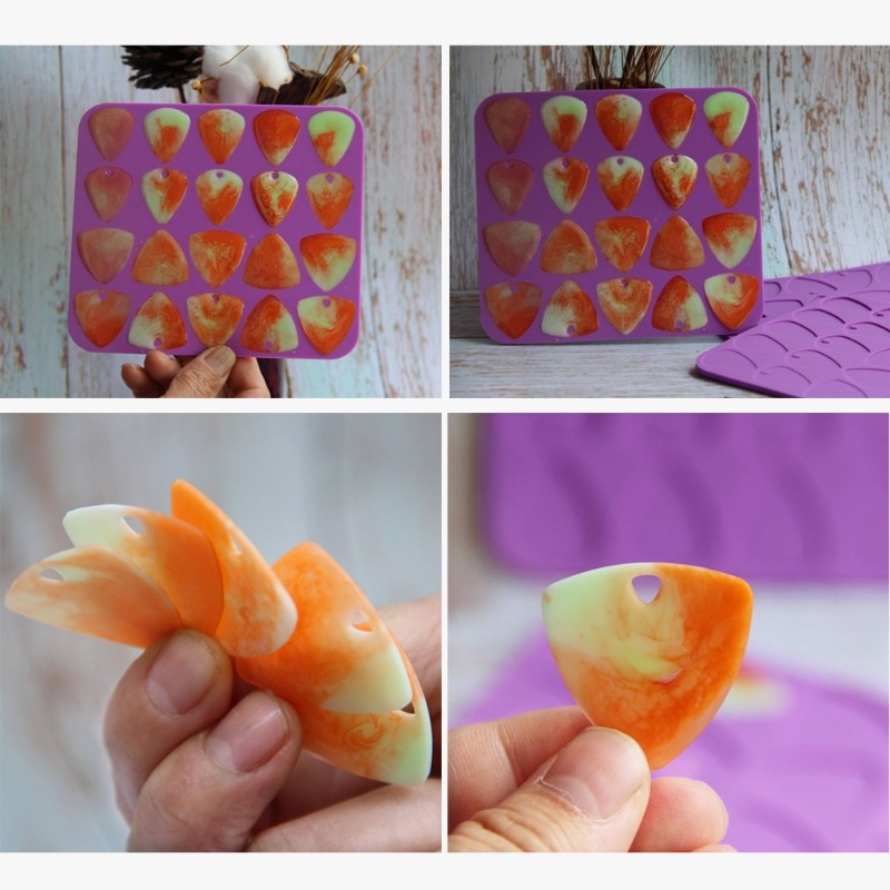 Triangular Plectrum Silicone Mold Jewelry Resin Casting Mold for Musical Acces