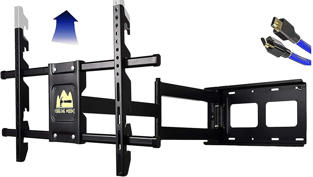 CAESUNI Long Arm Corner TV Wall Mount Bracket, Height Setting Full Motion