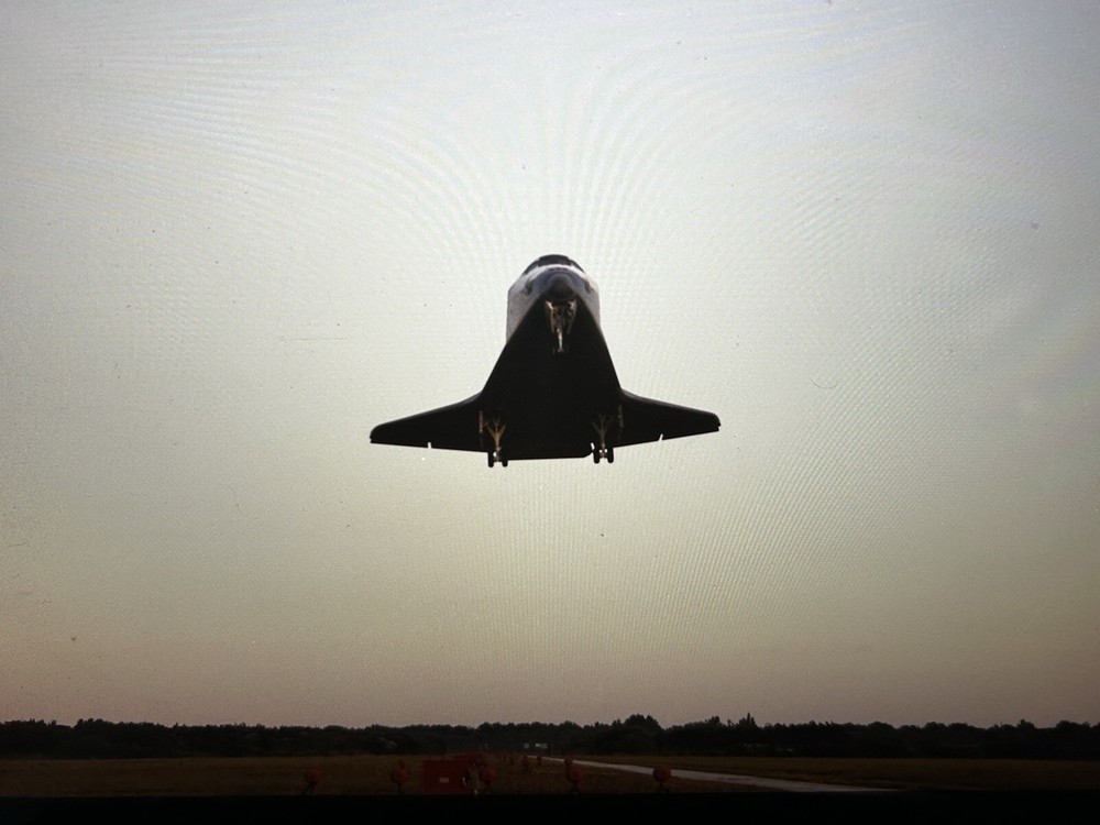 1984 NASA KSC Space Shuttle Discovery Landing Presentation Transparency