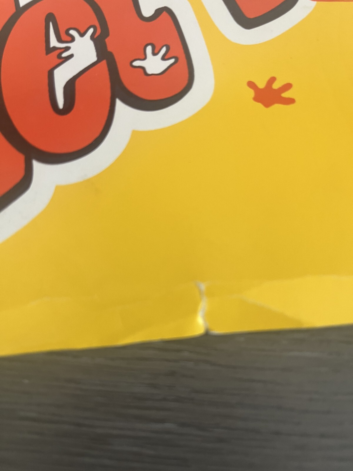 Vintage 1987 Disneyland Disney World Wet Paint Donald Duck Sign Disney Prop