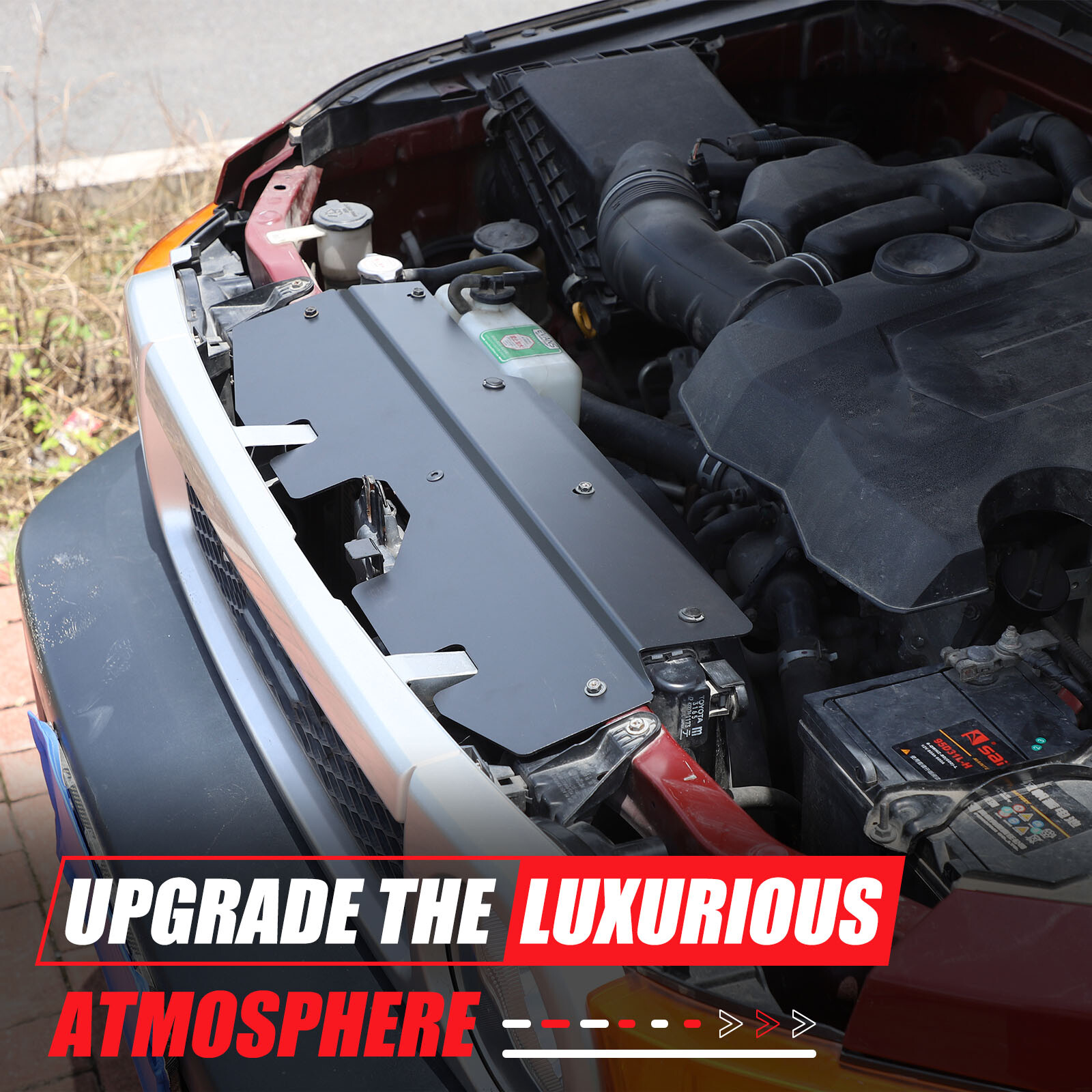 Aluminum Alloy Radiator Cooling Plate Black For Toyota FJ Cruiser 2007-2021 1PCS