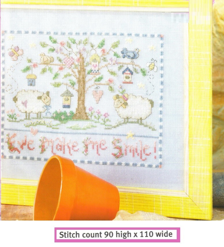 SPRING SMILES  CROSS STITCH PATTERN ONLY   EK-UQ