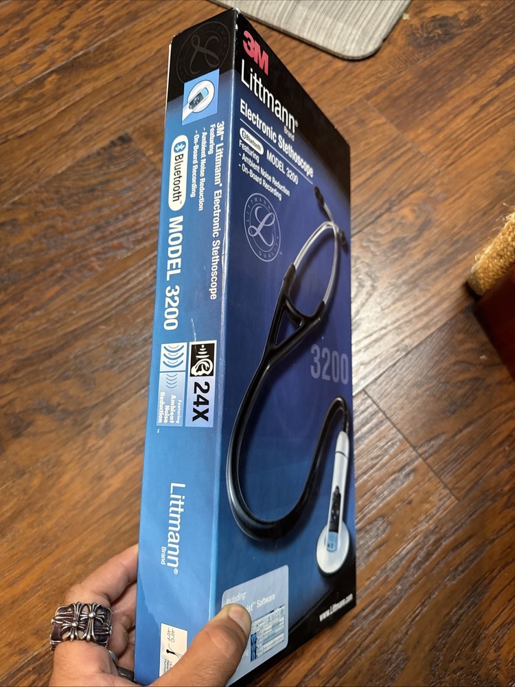 3M Littmann 3200 Electronic Stethoscope On-Board Recording, Bluetooth Black