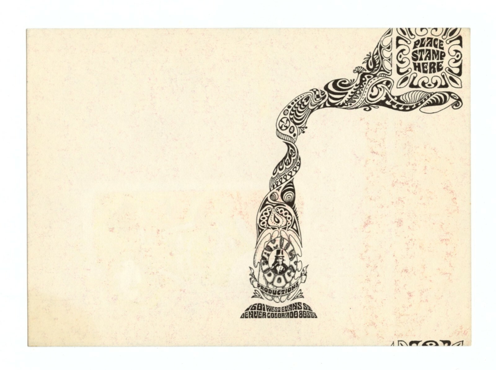 The Doors 1967 FDD18 Postcard Rick Griffin Denver