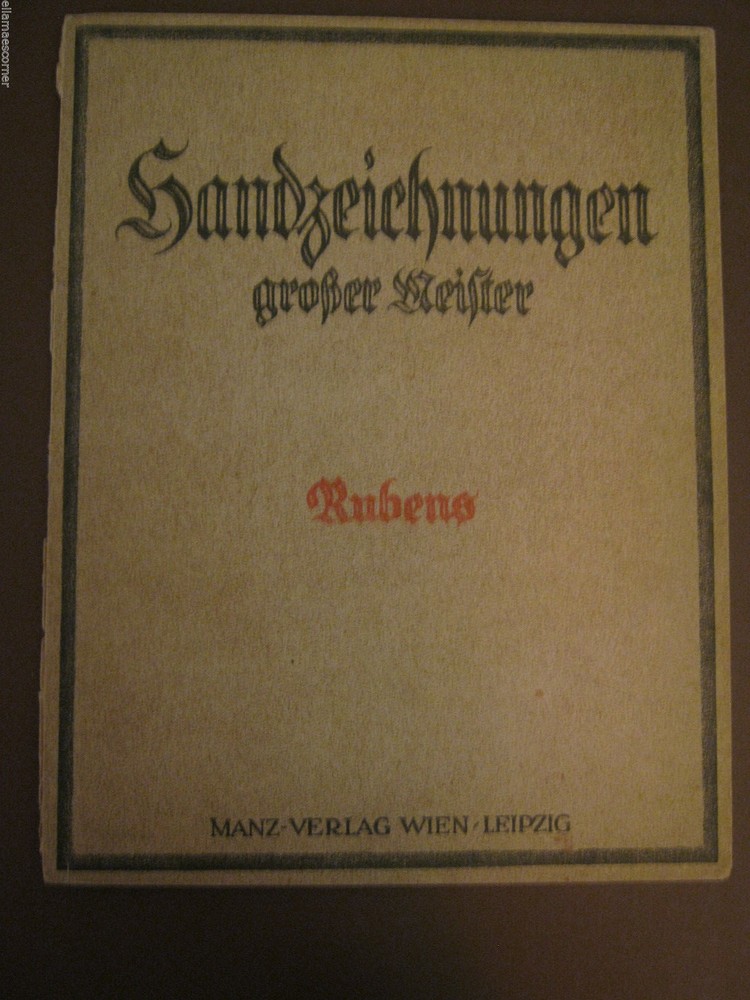 Great Master Drawings Booklet Rubens 1925