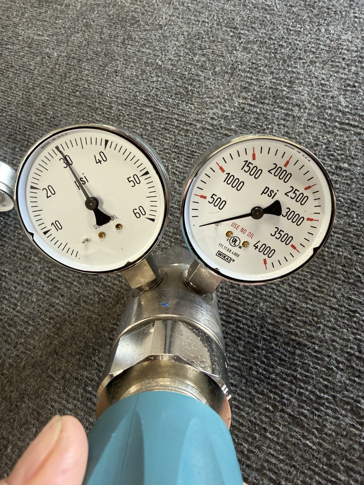 Lot of 3 High Purity Stainless Steel Pressure Regulators Matheson AirGas Harris