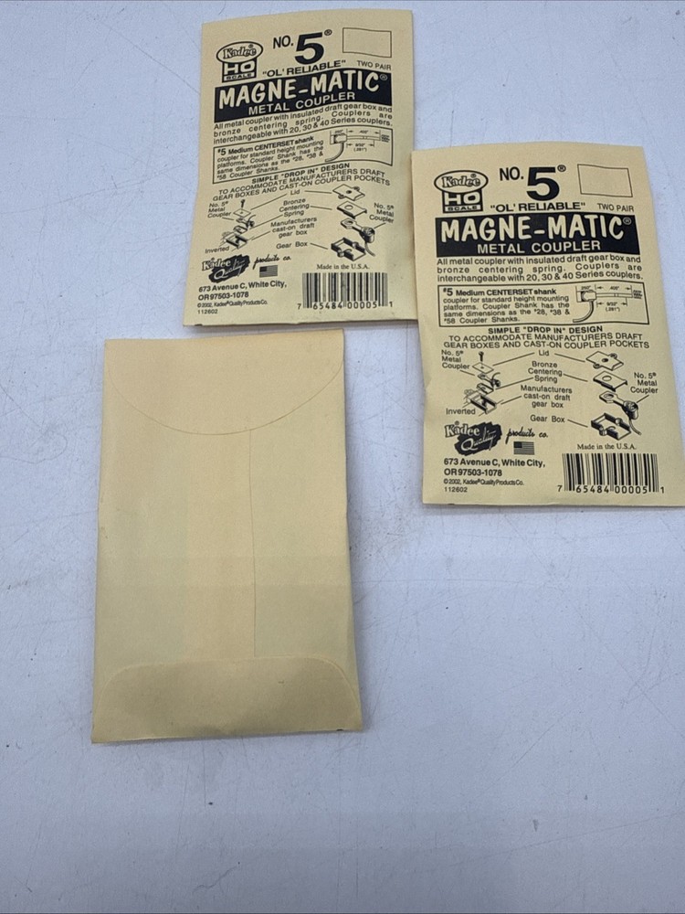 3 Packs KADEE #5 Magne-Matic Coupler 2 PAIR PER PACKAGE