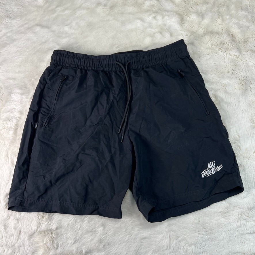 100 Thieves Foundations Nylon Shorts Mens Medium Black