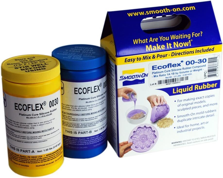 Smooth-On Ecoflex 00-30 Super Soft Silicone Rubber (Pint Unit)