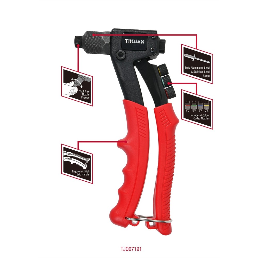 Trojan 8" Heavy Duty Compact Rivet Gun