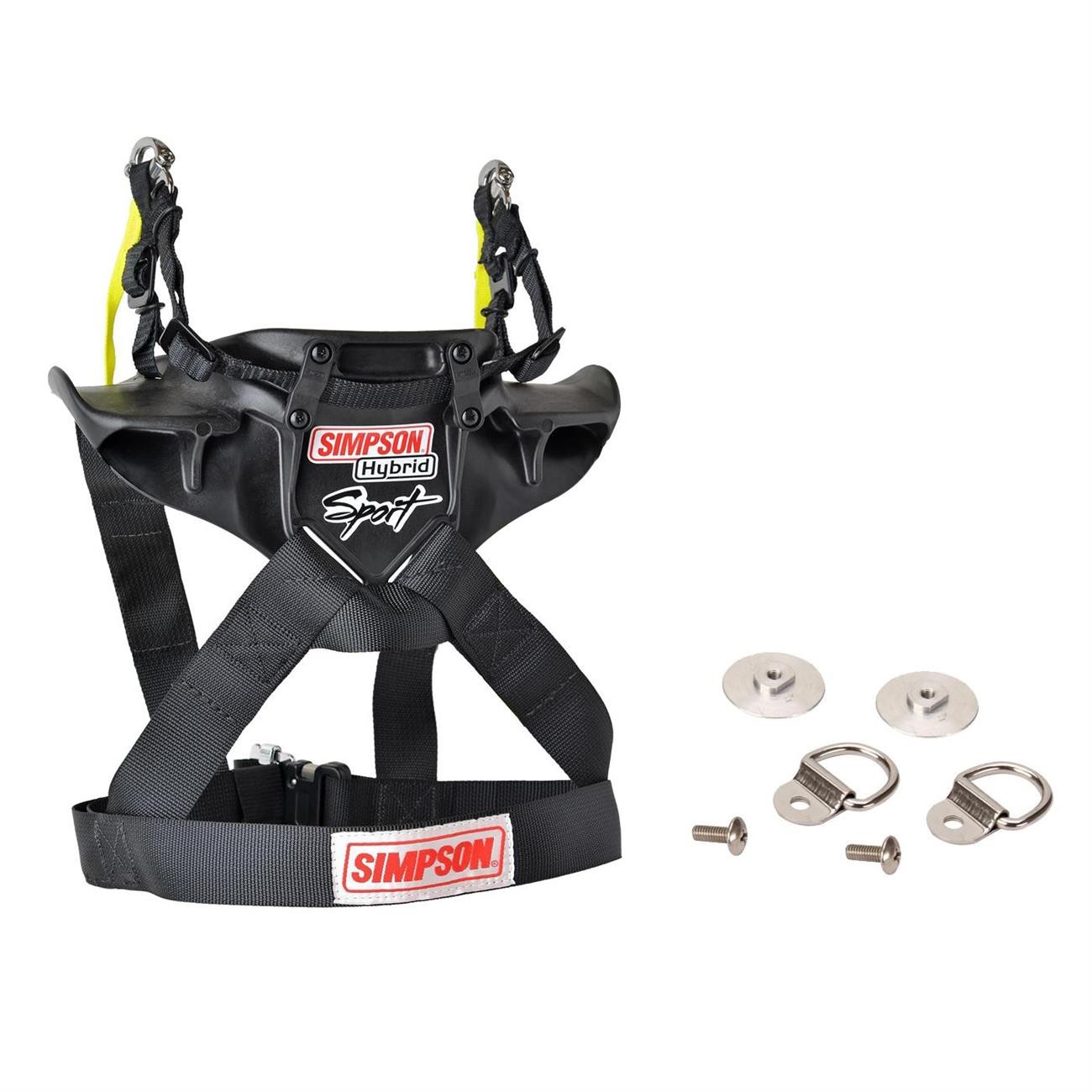 Simpson Hybrid Sport Head and Neck Restraint, Youth w/Install Kit