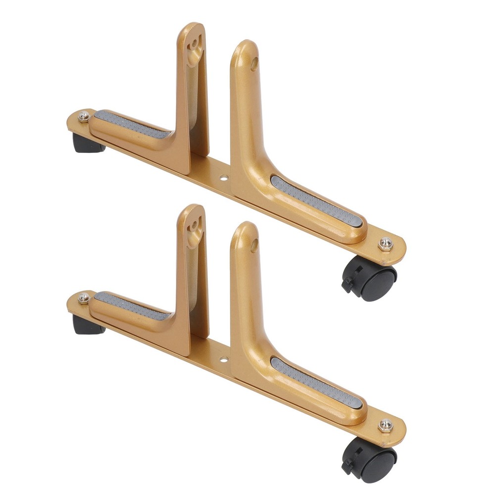 Gold 2 Set Room Divider Screen Holder Width Adjustable Movable Screen Partition