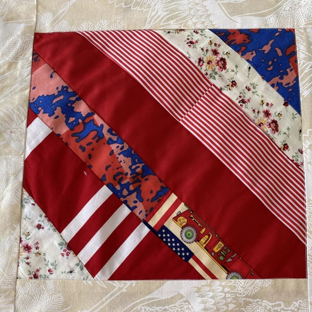 Handmade Patchwork Cotton Quilt Lightweight No Wadding / Batting 125 cm x 125 cm