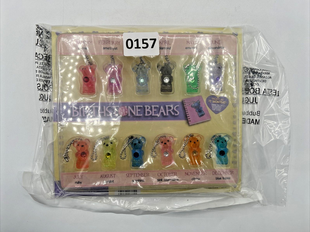 Vintage Vending Display Board Birthstone Bears 0157