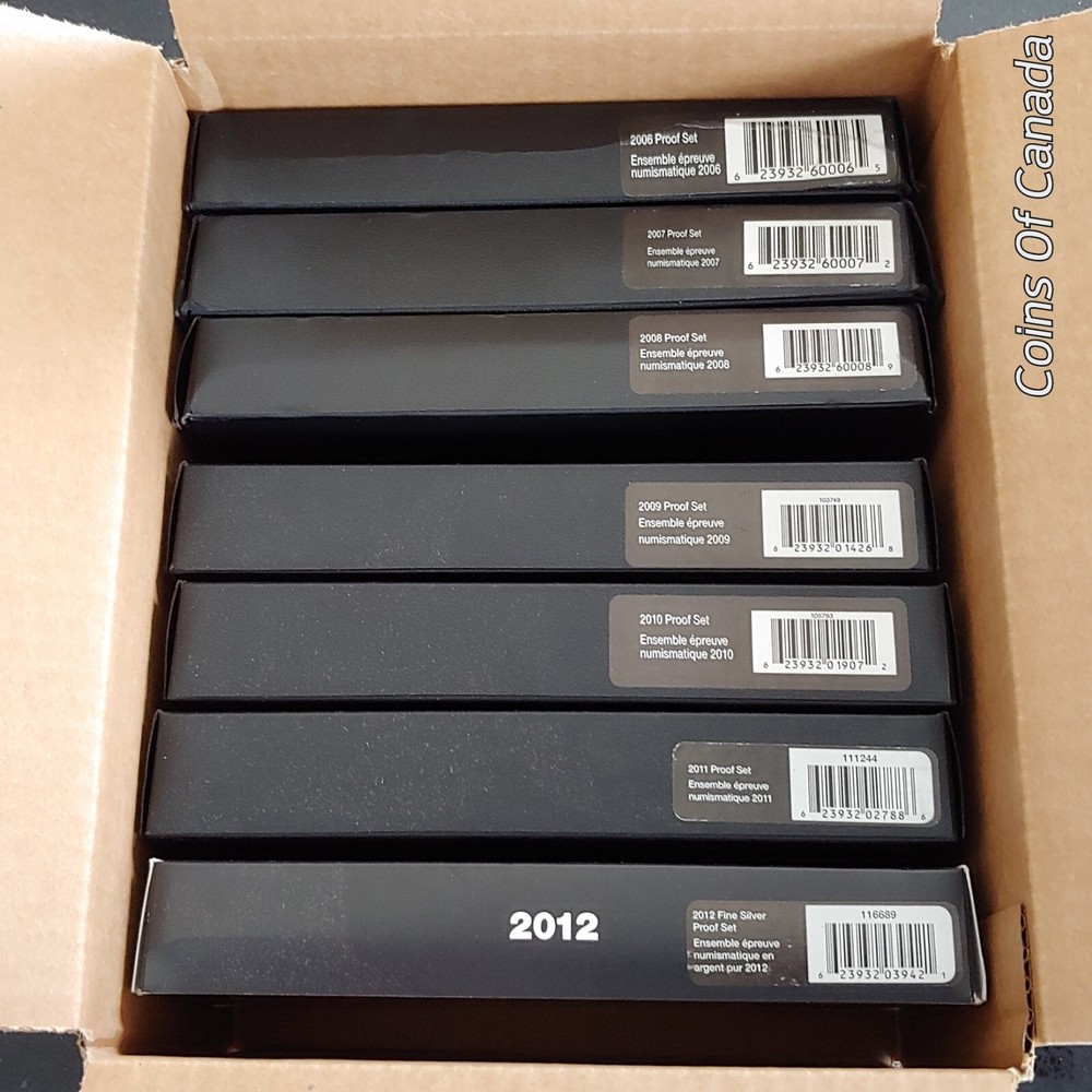 Collection - 7 Canada Silver Proof Sets Every Year From 2006-2012 #coinsofcanada